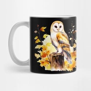 Fall Watercolor Barn Owl Mug